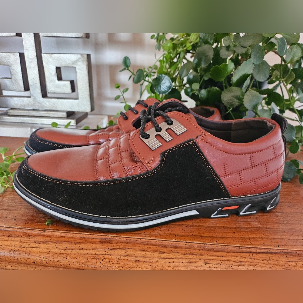 Gatsby Oxford Dress Orthopedic Leather Shoes size 12 Brown